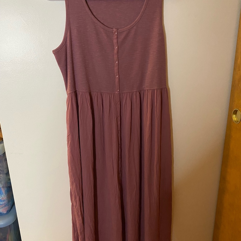 Frye Women's Button Front Midi Dress - Extra Large Rose Colored NWOT